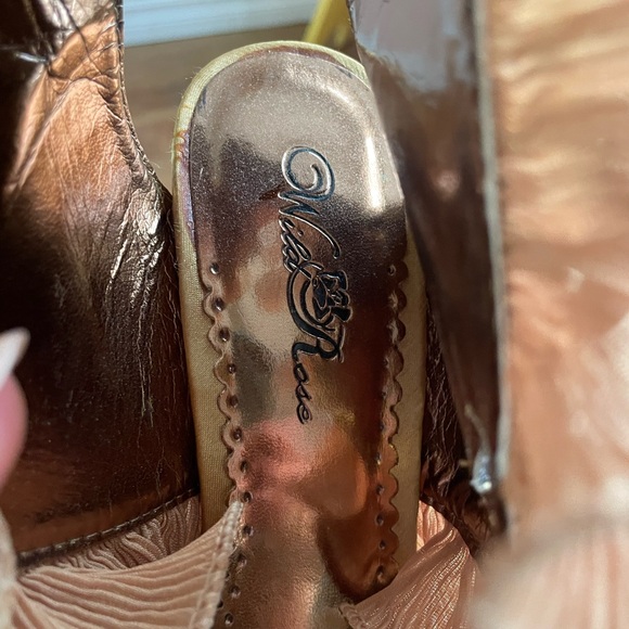 Wild Rose Leopard Print Peep Toe Heels with Ruffle Detail - Picture 8 of 13